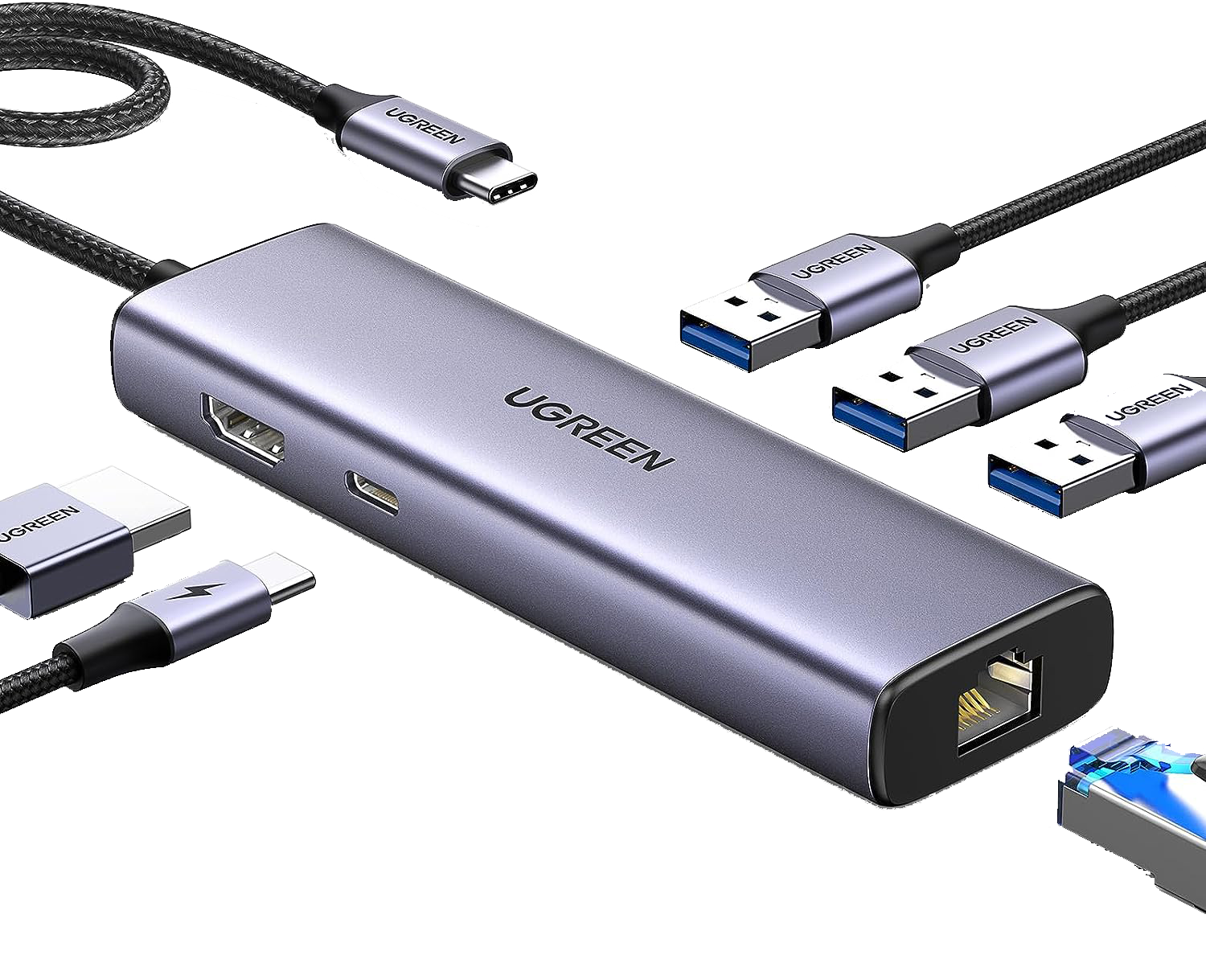 Ugreen Revodok 6-in-1 USB-C Gigabit Ethernet Hub