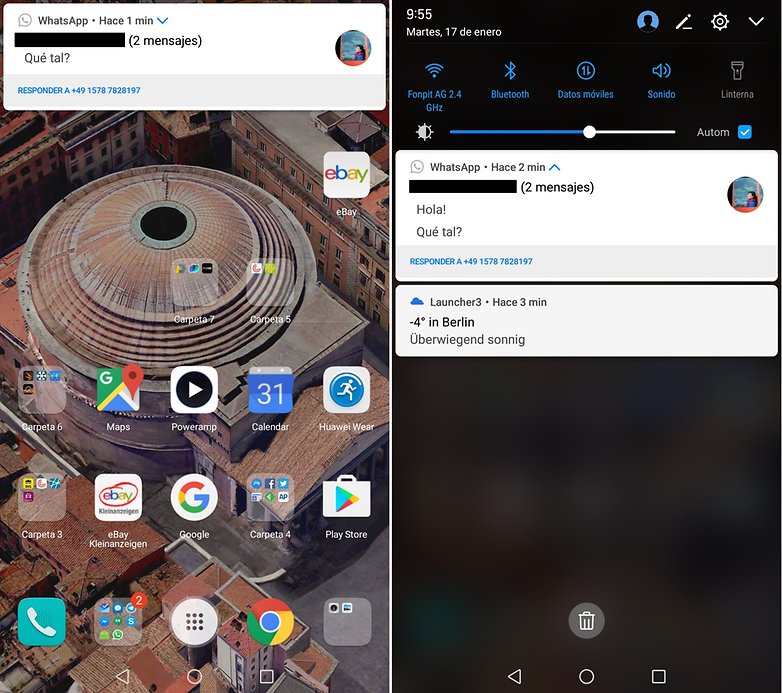 AndroidPIT whatsapp notificaciones nougat