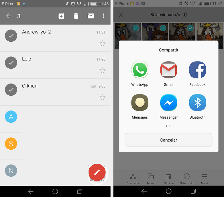 gmail multiple selection