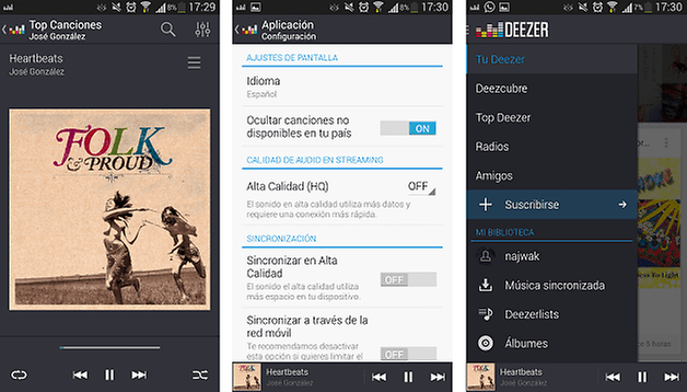 deezer intefaz