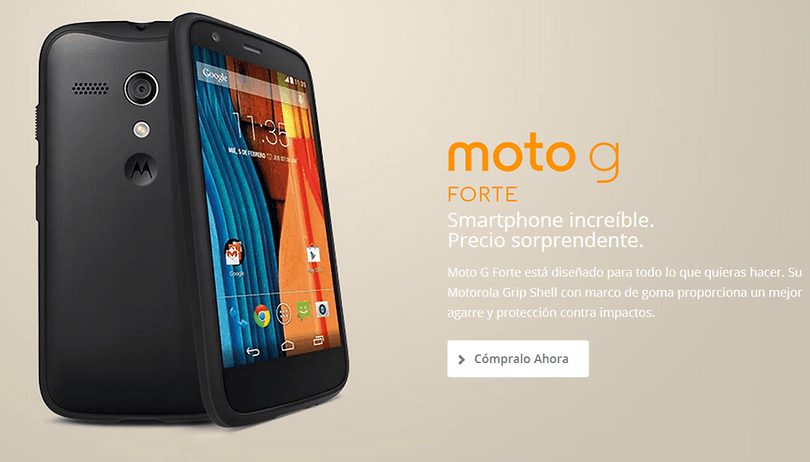 Moto G Forte - Smartphone más funda Grip Shell por 3369 pesos (México)