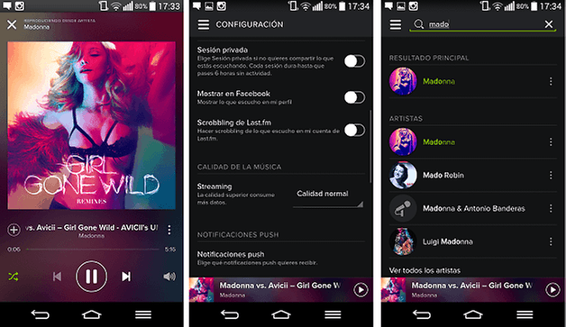 spotify intefaz