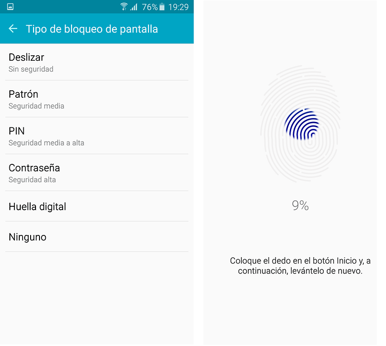 huella dactilar galaxy s6 edge