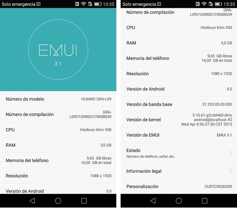 software huawei p8 2