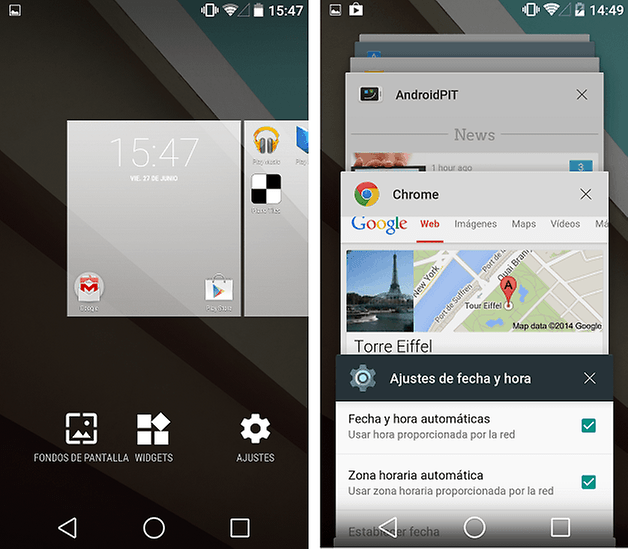 aplicaciones recientes android l androidpit