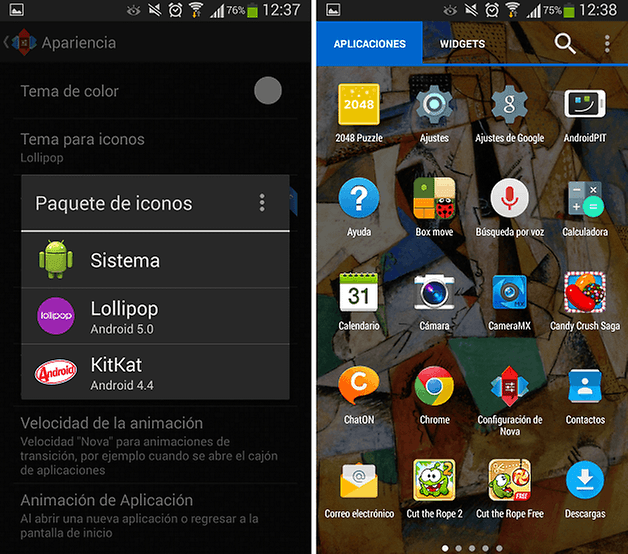 nova launcher lollipop