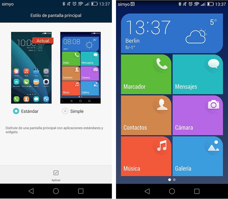 pantalla sencilla honor 6
