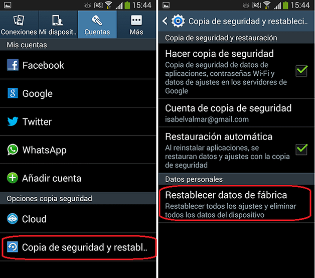 revivir android forzar 2