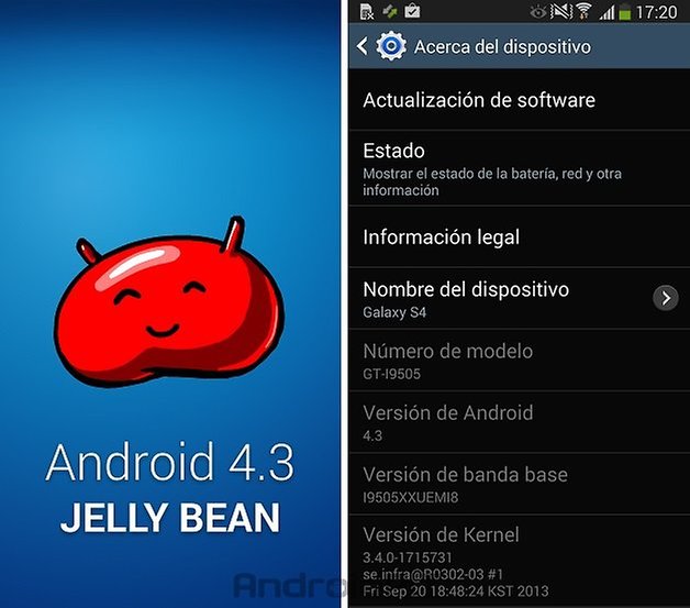 android 4 3 galaxy s 4