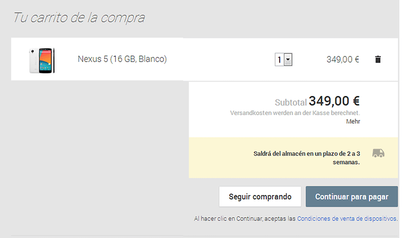 comprar nexus 5 2