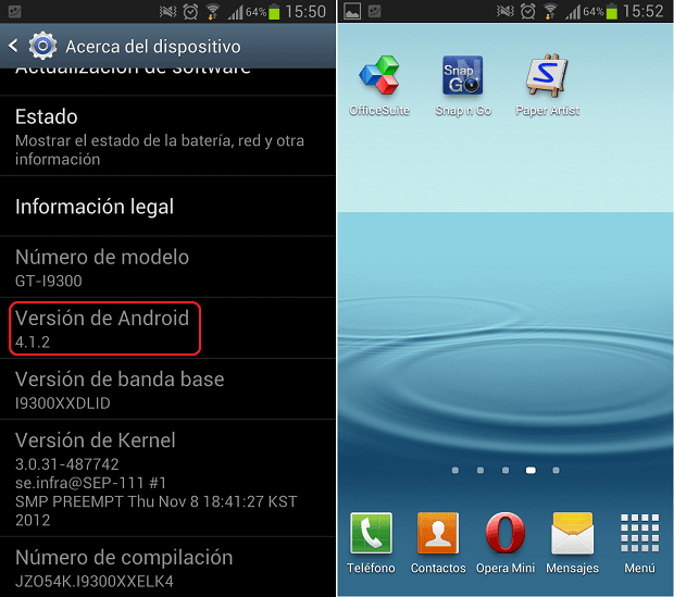 android 4.1.2 samsung galaxy s3