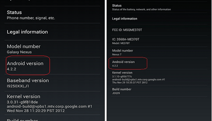 ¡Android 4.2.2 para el Galaxy Nexus, Nexus 7 y Nexus 10!