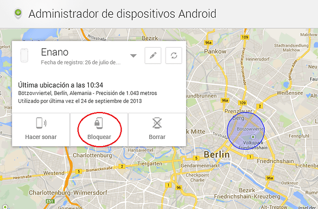 android device manager bloquear