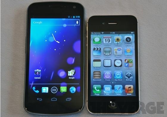 comparacion galaxy nexus iphone 4s