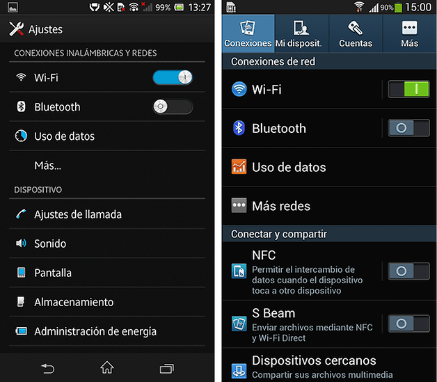 Xperia UI Touchwiz 7