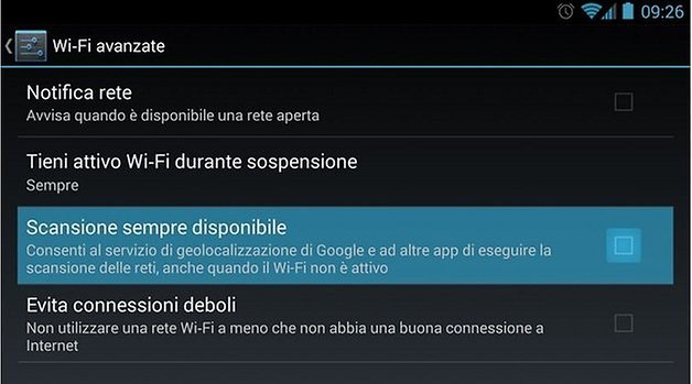 wi fi android 4 3