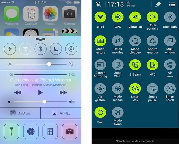 ios s5 control center quick settings