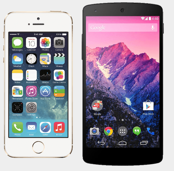 iphone 5s nexus 5