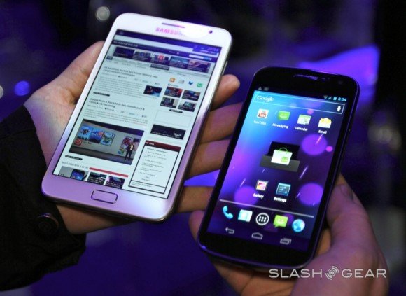 Samsung White Galaxy Note vs. Galaxy Nexus