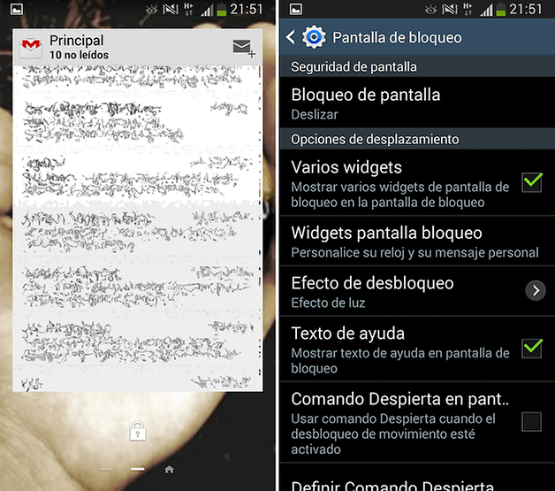 widgets bloqueo s3