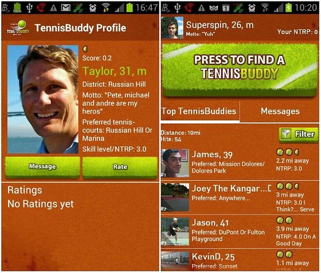 tennis buddy AndroidPIT 1