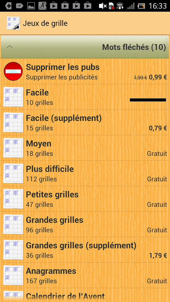 Brancher l’indice de mots croisés