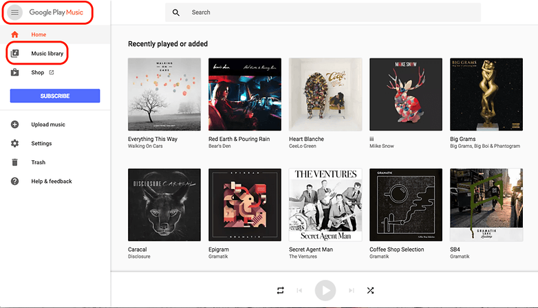 google play music my library ads