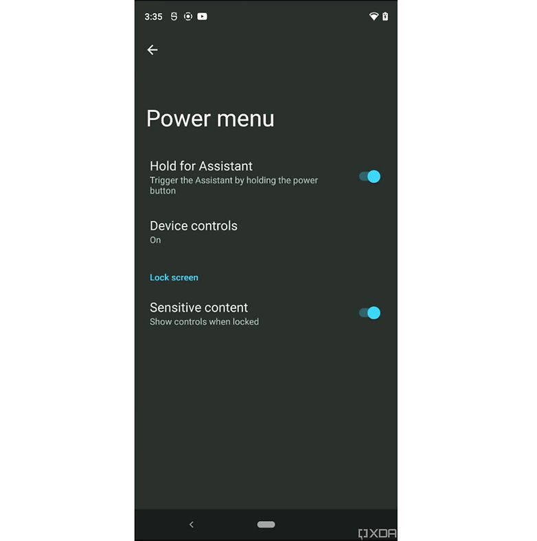 Android 12 Hold power button for Assistant 2
