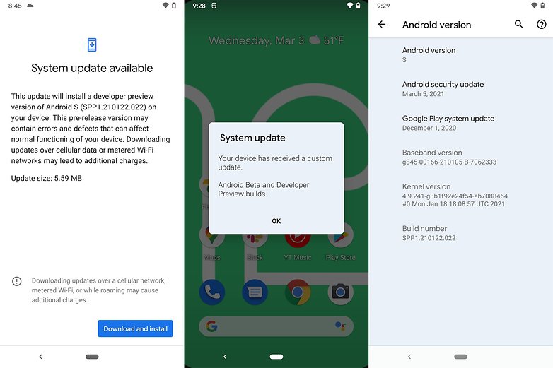 Android 12 dp1 update 1
