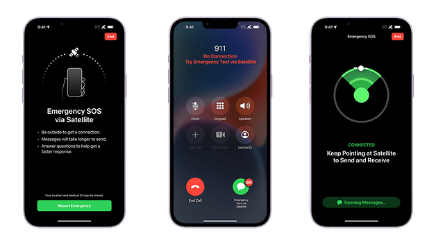 Emergency SOS via satellite, iPhone 14 Pro