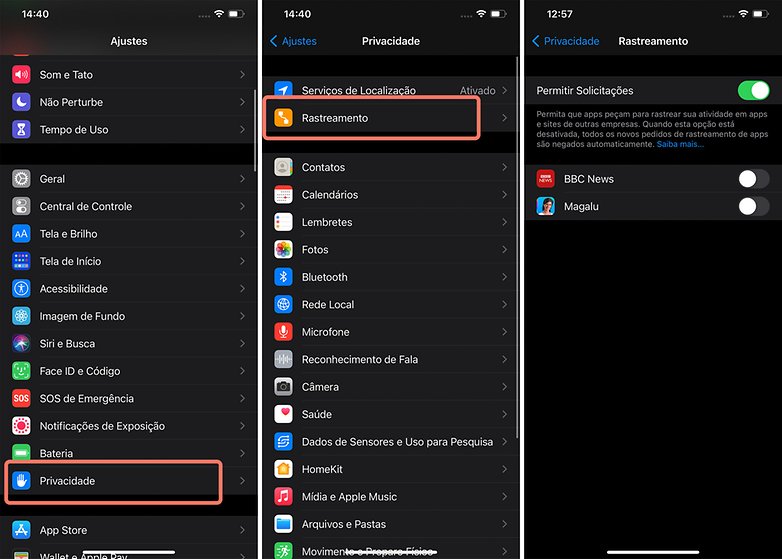 Apple Transparencia Rastreamento Apps iOS