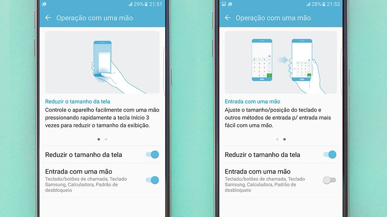 uso s7 uma mao