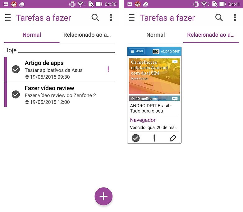 Tarefas a fazer asus app