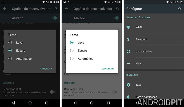 Dark UI android m