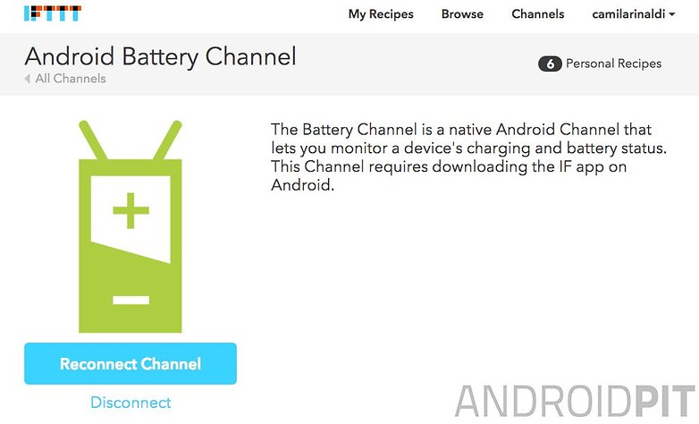 IFTTT bateria site