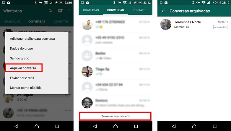 arquivar conversas whatsapp