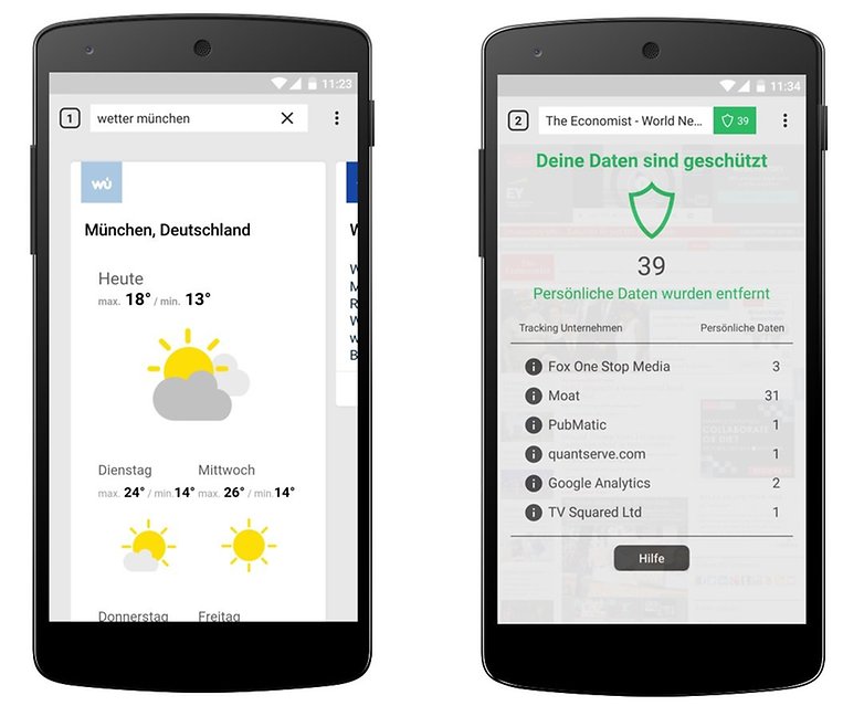 cliqz screenshot 2