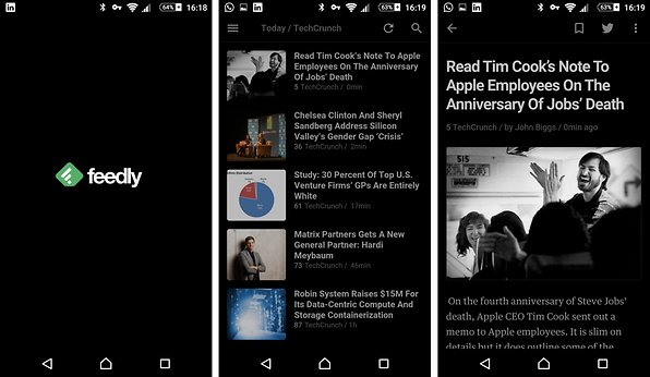 feedly modo noite