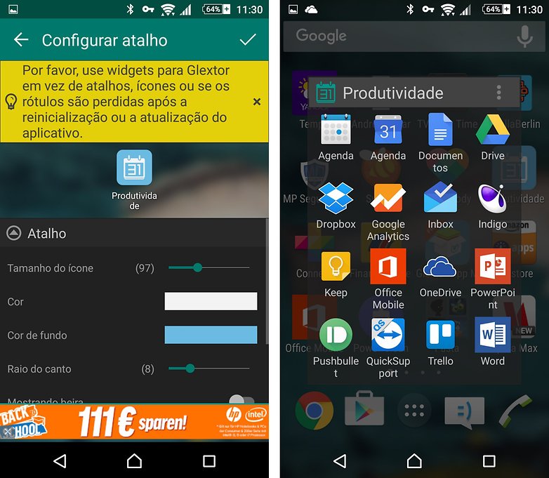 glextor app manager atalhos