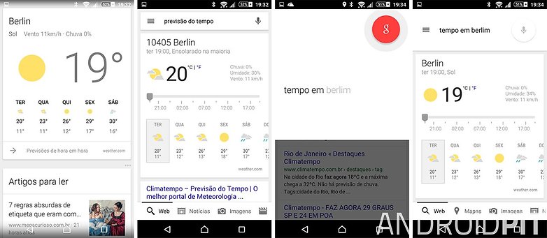 google now clima previsao do tempo