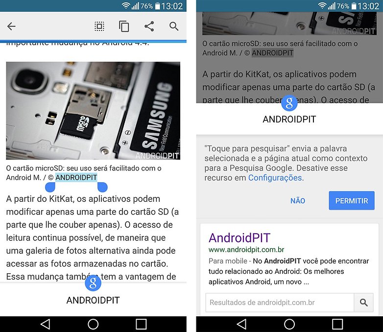 google now toque para pesquisar