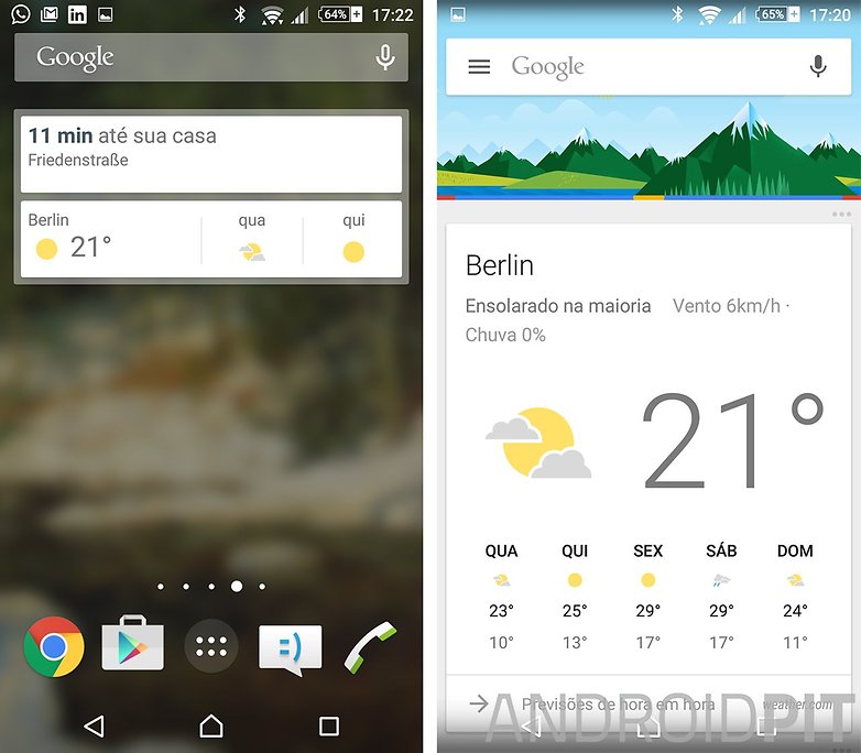 google now widget tempo