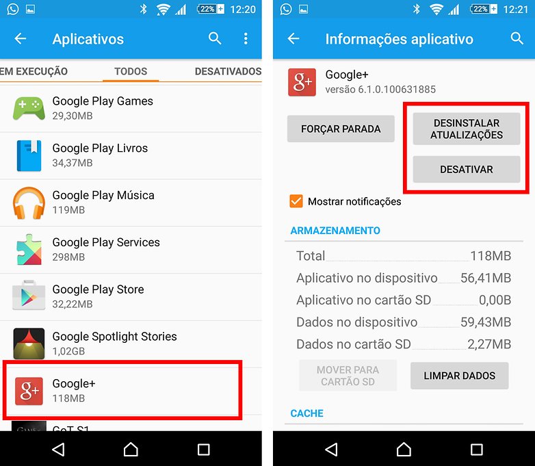 google plus android bloatware