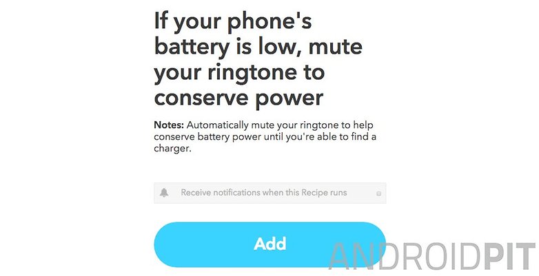 ifttt adicionar receitas