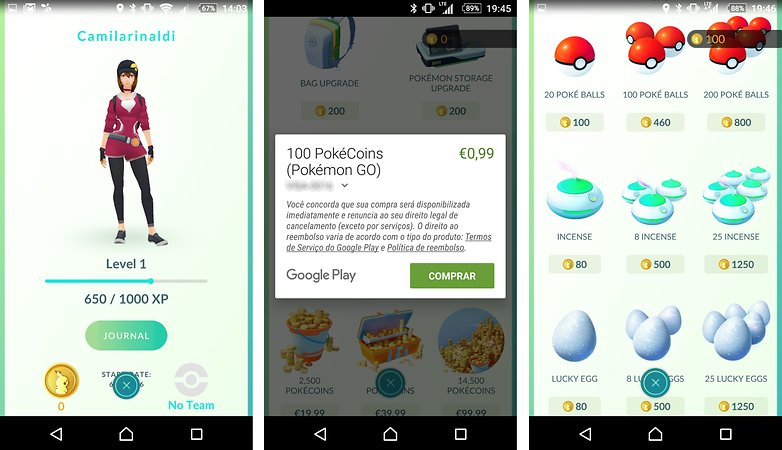 pokemon compras in app