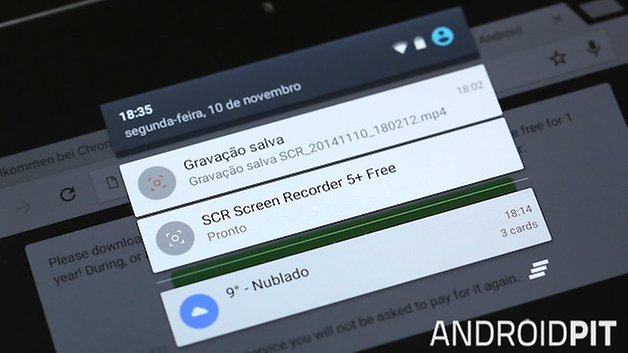 Android lollipop gravar tela app