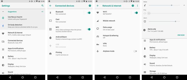 android o preview UI settings