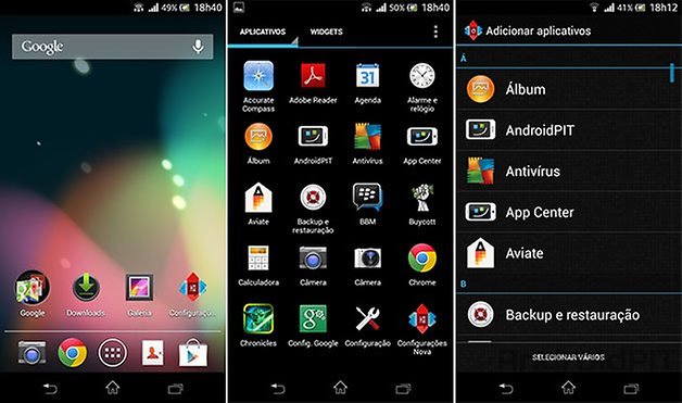 Android stock sem root lancador