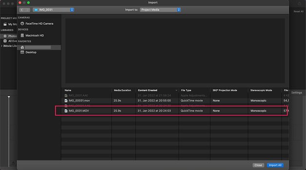 NextPit-Screenshot: Editieren von Kinomodus-Videos in iMovie.