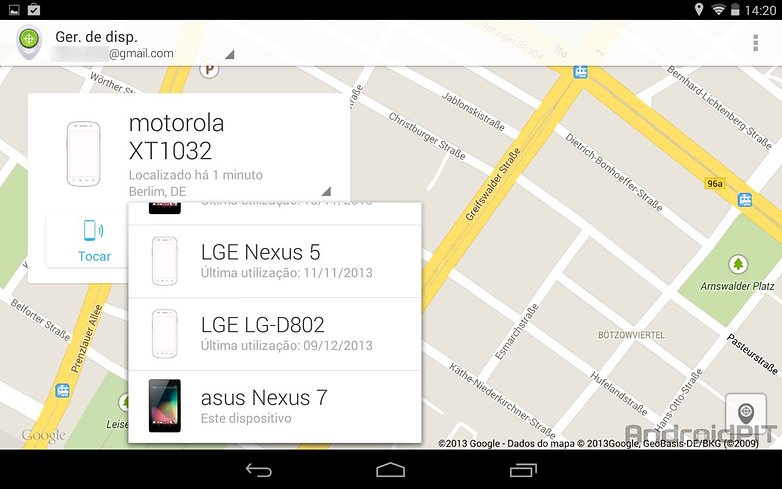 Gerenciador dispositivos android app